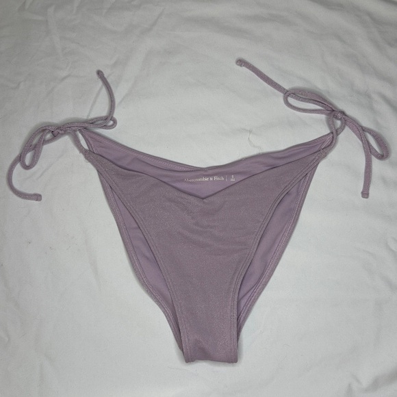 Abercrombie & Fitch Other - Abercrombie & Fitch Lavender Shimmer Side Tie Bikini Bottoms Swimwear